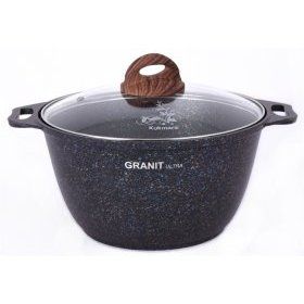 Кастрюля со стекл. Крышкой Кукмор (Россия) (), алюминий, - 1