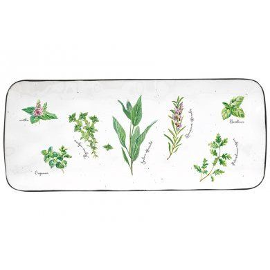 Блюдо прямоугольное Herbarium Nuova R2S (Италия), фарфор, 1 предмет -